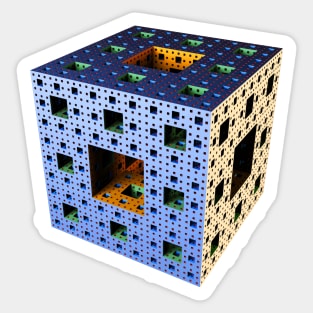 Fractal- Menger Sponge Sticker